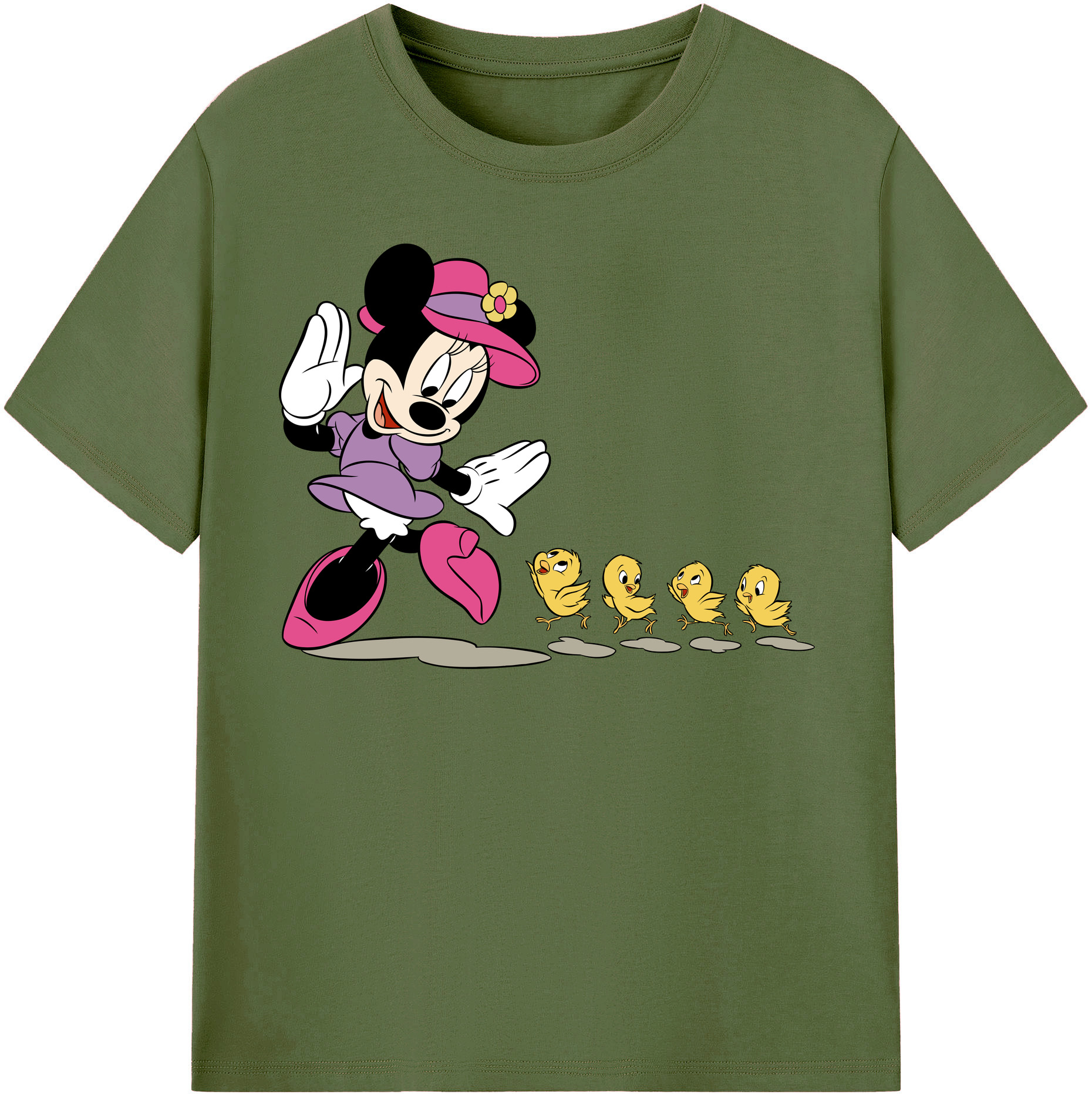 （画像用） ミッキーマウス Mickey Mouse 綿100％半袖Tシャツ（フロントプリント）